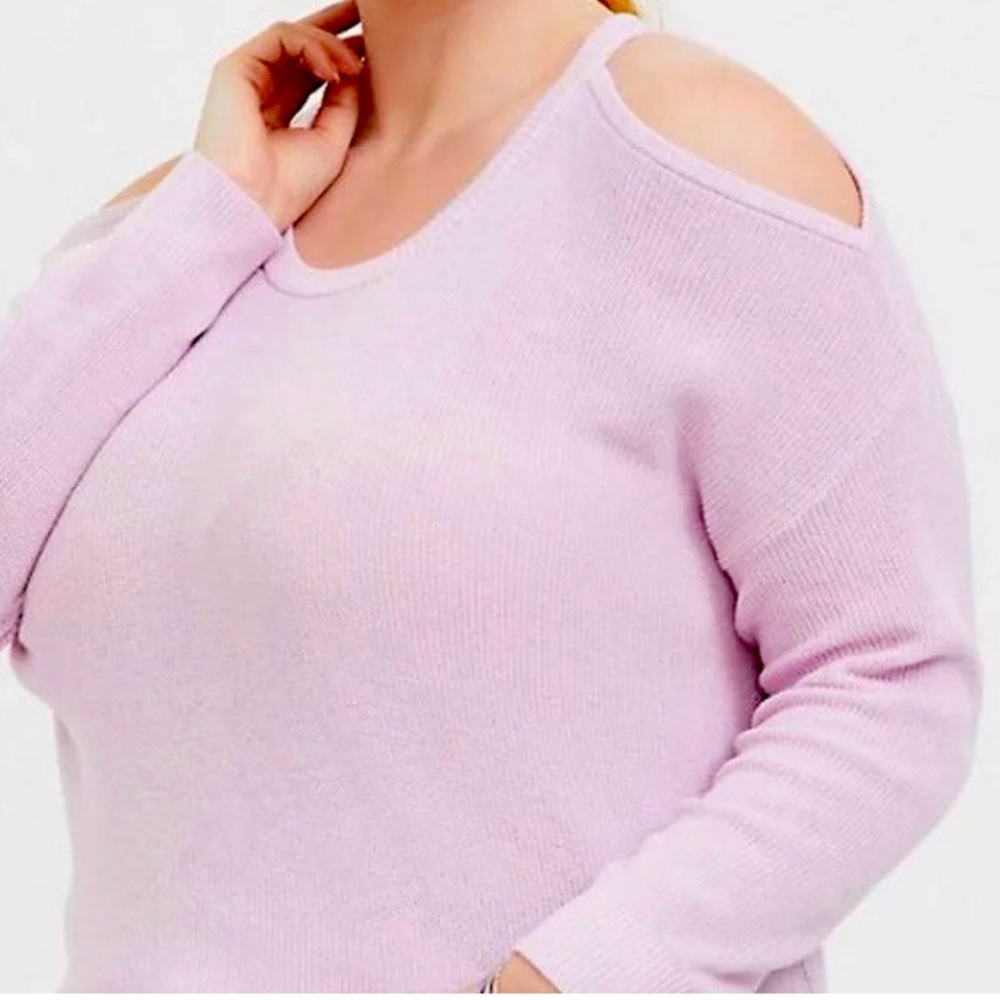 Torrid Lavender Peekaboo Shoulder Sweater | Women | Color Pink/Purple | Size 2XL